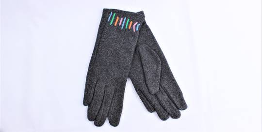 Shackelford embroidered wrist  glove black Style; S/LK4952BLK